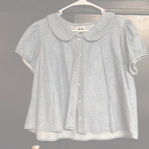 Light blue Jean Blouse